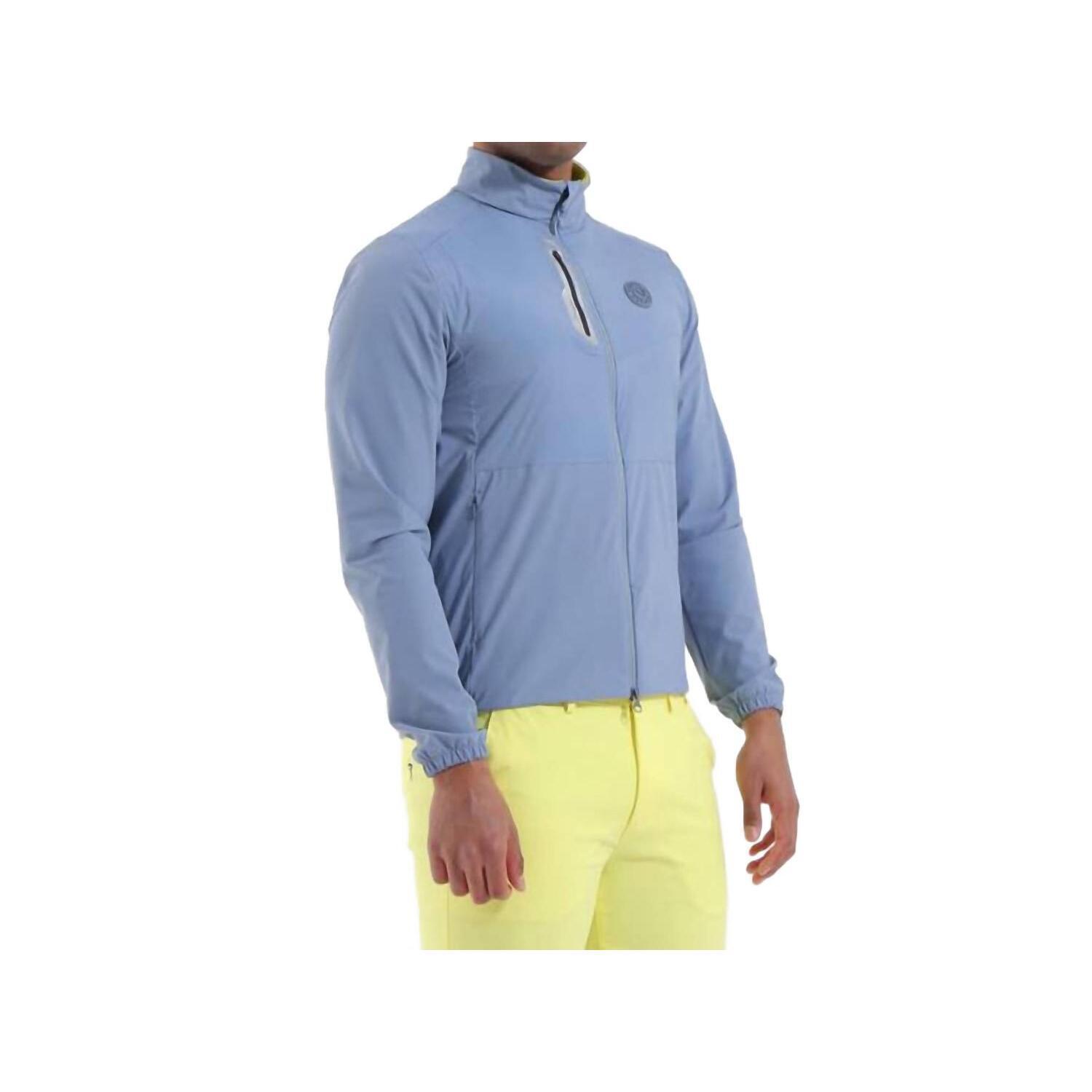New Cherv Usa The Match Rain And Wind Jacket In Blue